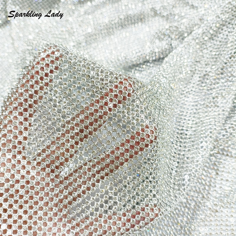 Crystal Mesh Fabric - Tecido de Malha de Alumínio com