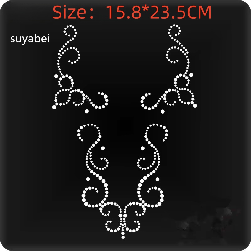 Hotfix Rhinestone Sheet - 2 peças/lote Apliques Termocolantes de Strass