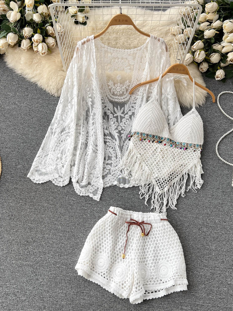 Tassel Fringe Trim - Conjunto de Verão Novo para Mulheres