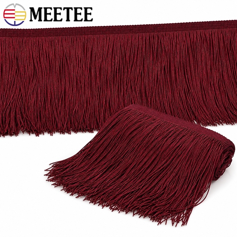 Fringe Ribbon Sewing - Franja de Borlas Vermelhas de 5/10