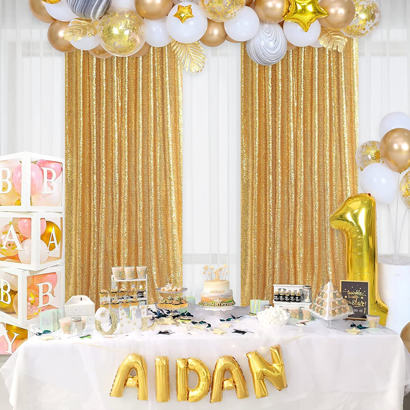 Cortinas de fundo de lantejoul - Sequin Fabric Panel avaliação e preço