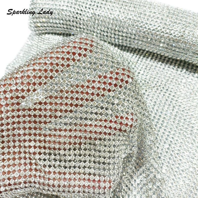 Tecido de Malha de Alumínio co - Crystal Mesh Fabric avaliação e preço