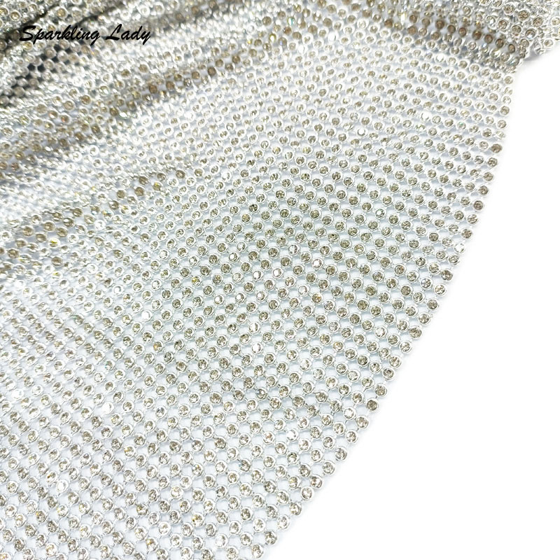 Tecido de Malha de Alumínio co - Crystal Mesh Fabric avaliação e preço