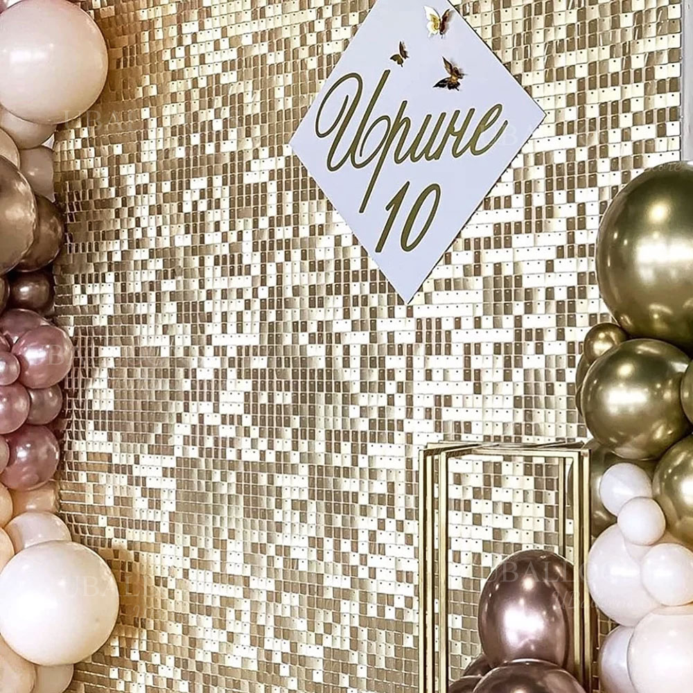Painéis de cenário champanhe d - Sequin Fabric Panel avaliação e preço