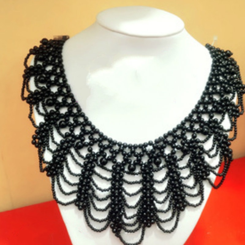 Novo Colar de Renda com Pérola - Beaded Trim Fringe avaliação e preço