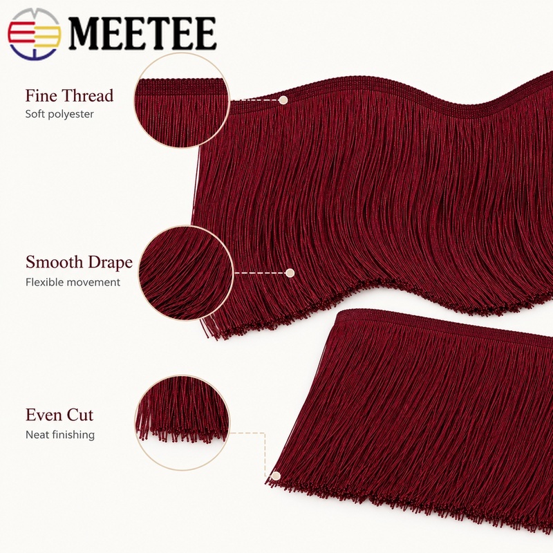 Franja de Borlas Vermelhas de  - Fringe Ribbon Sewing avaliação e preço