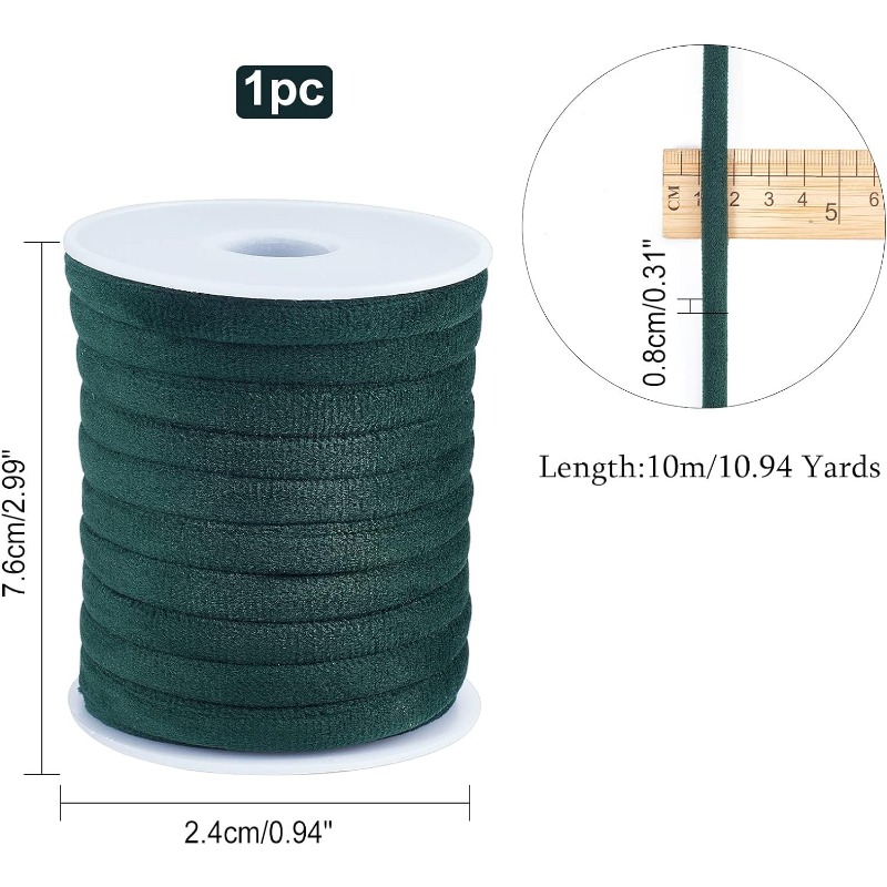 1 rolo 10m 8mm cabo de veludo  - Velvet Ribbon Roll avaliação e preço