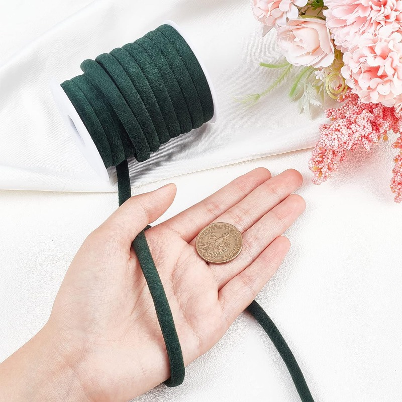 1 rolo 10m 8mm cabo de veludo  - Velvet Ribbon Roll avaliação e preço