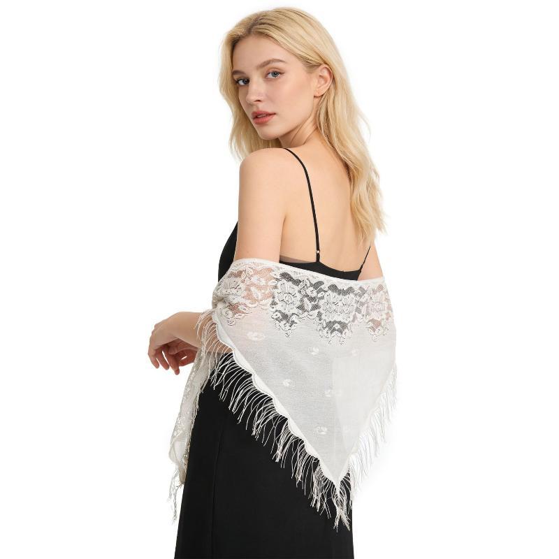 Xale de Noiva com Franjas e Bo - Tassel Fringe Trim avaliação e preço