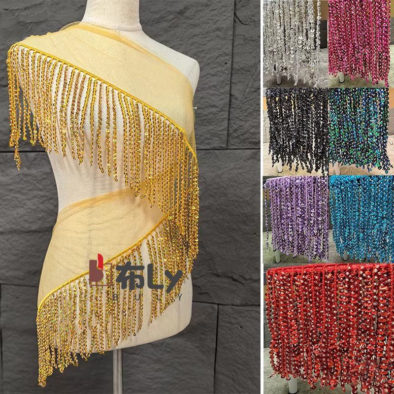 Franja de Lantejoulas com Cont - Tassel Fringe Trim avaliação e preço