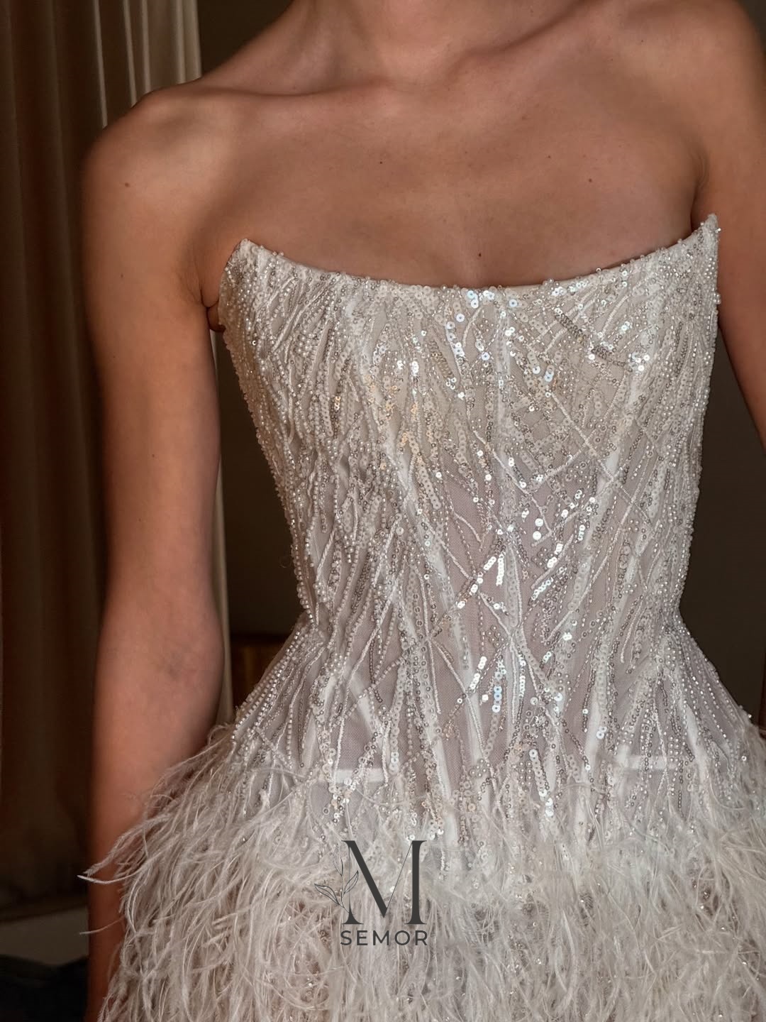 Vestido de Noiva Curto Semor E - Tassel Fringe Trim avaliação e preço
